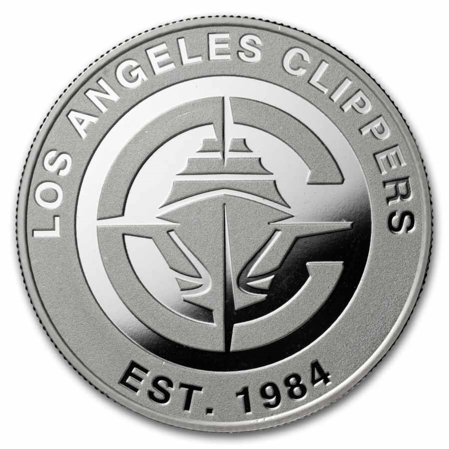 NBA Los Angeles Clippers 1 oz Silver Round NBA Los Angeles Clippers 1 oz Silver Round