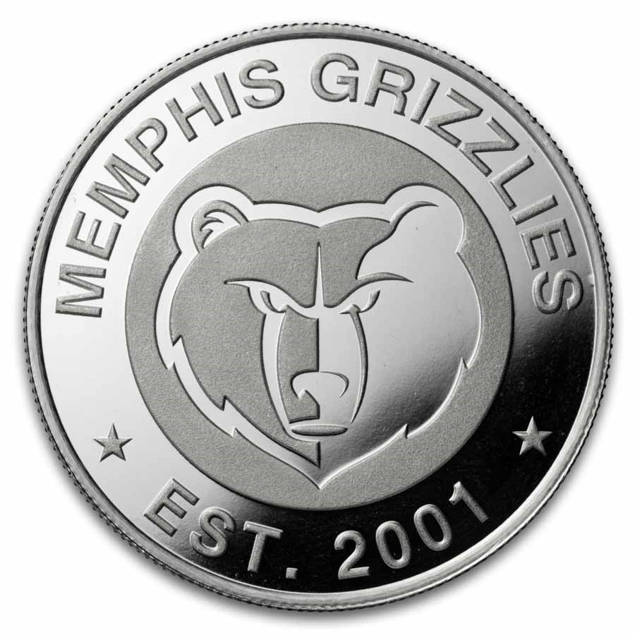 NBA Memphis Grizzlies 1 oz Silver Round