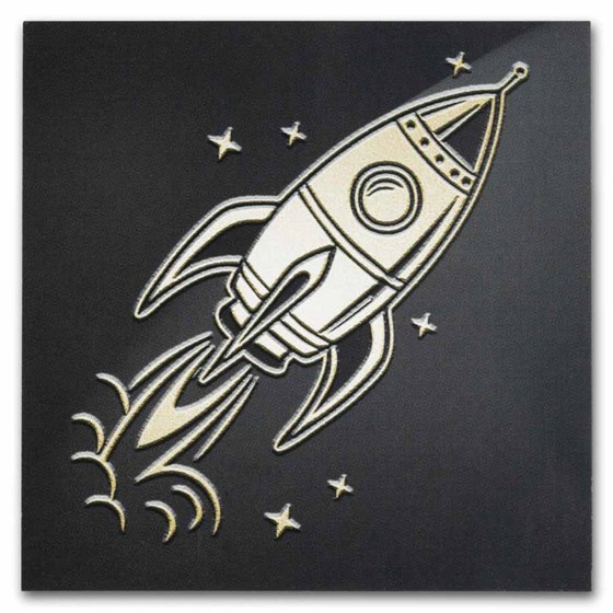 2026 Liberia 1/200 oz Gold Retro Rocket Coin Bar