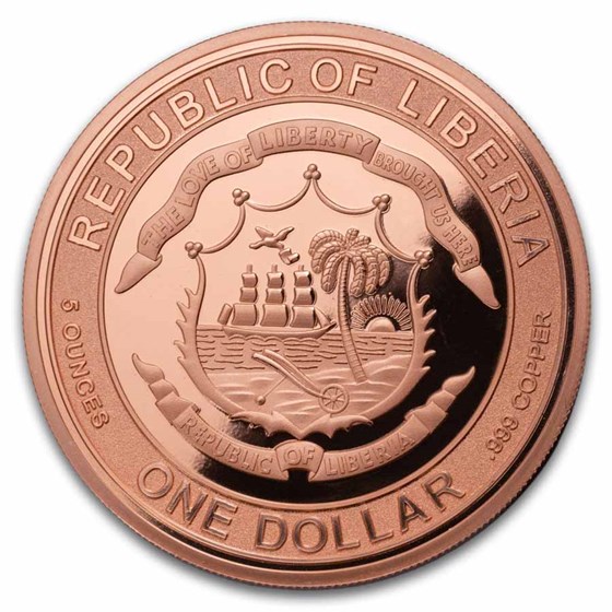 2026 Liberia 5 oz Copper Clydesdale Horse (COA)