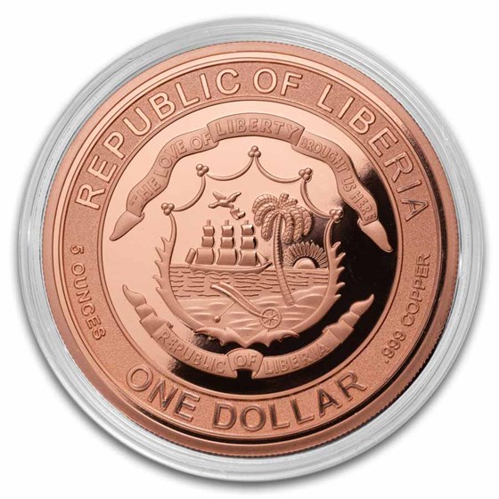 2026 Liberia 5 oz Copper Clydesdale Horse (COA)
