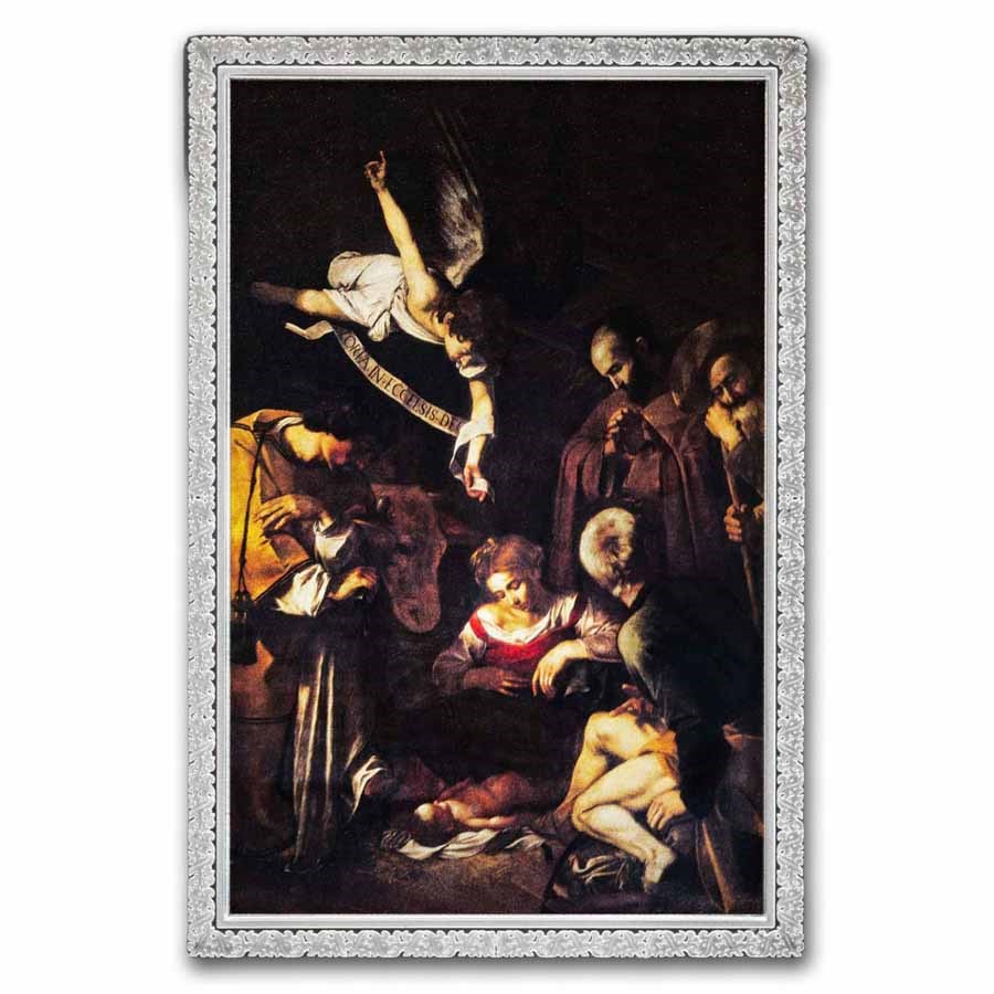 2026 Ghana 1 oz Silver Nativity with San Lorenzo & San Francesco
