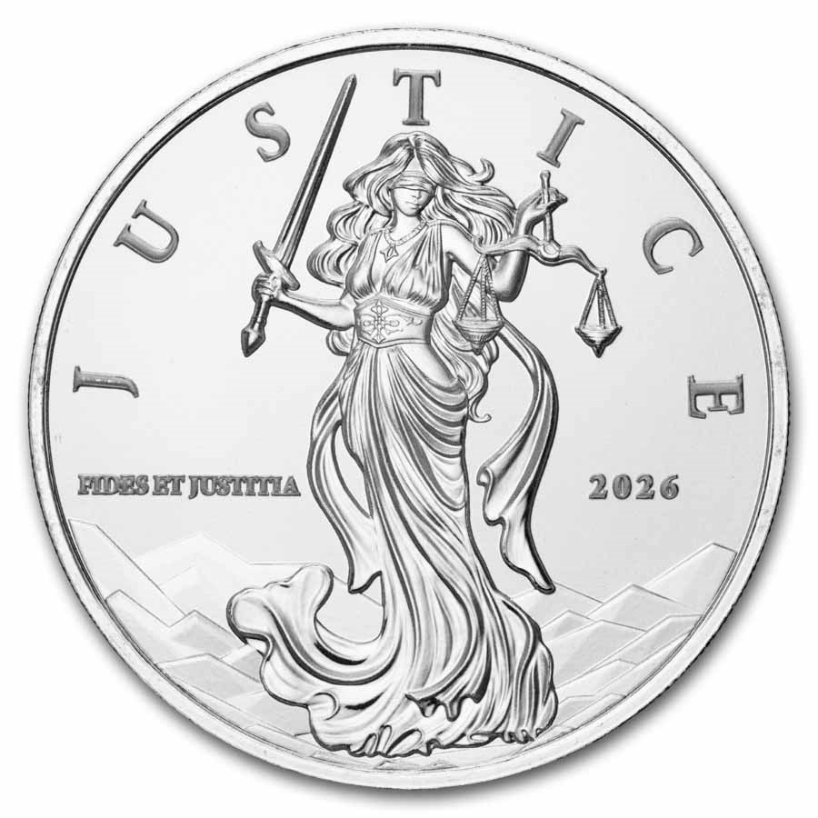 2026 Niue 1 oz Silver Coin - Lady Justice BU
