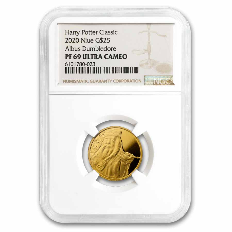 2020 Niue 1/4 oz Proof Gold: Albus Dumbledore PF-69 UCAM NGC