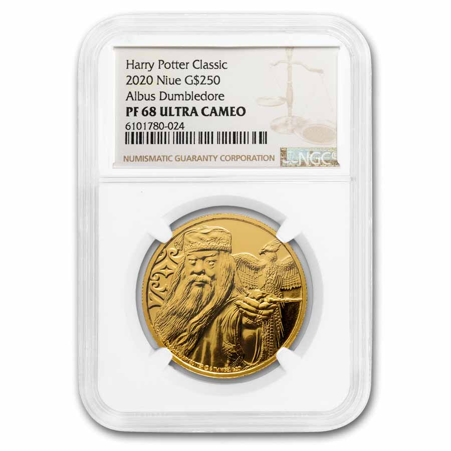 2020 Niue 1 oz Proof Gold: Albus Dumbledore PF-68 NGC