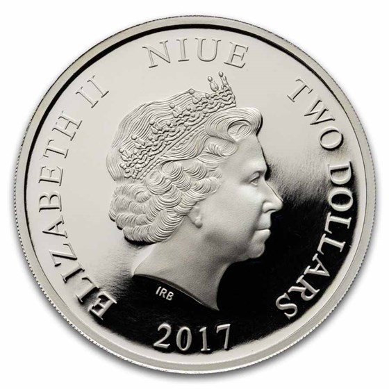 2017 Niue 1 oz Silver $2 Star Wars Snoke Colorized (Coin Only)