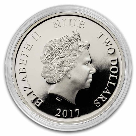 2017 Niue 1 oz Silver $2 Star Wars Snoke Colorized (Coin Only)