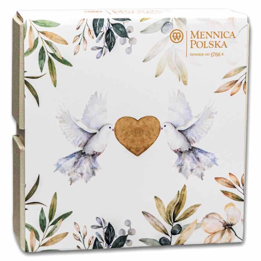 2026 Cameroon Silver Proof Wedding Doves Coin (With Box and COA)