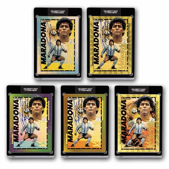 2026 Samoa $5 Maradona &amp; Tyson Beck Trading Card Foil