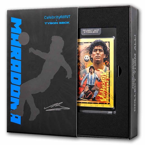 2026 Samoa $5 Maradona &amp; Tyson Beck Trading Card Foil