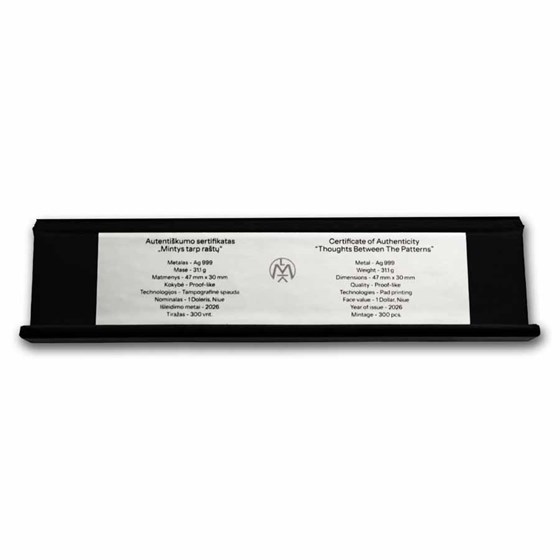 2026 Niue 1 oz Silver Thoughts Between the Patterns (Box &amp; COA)