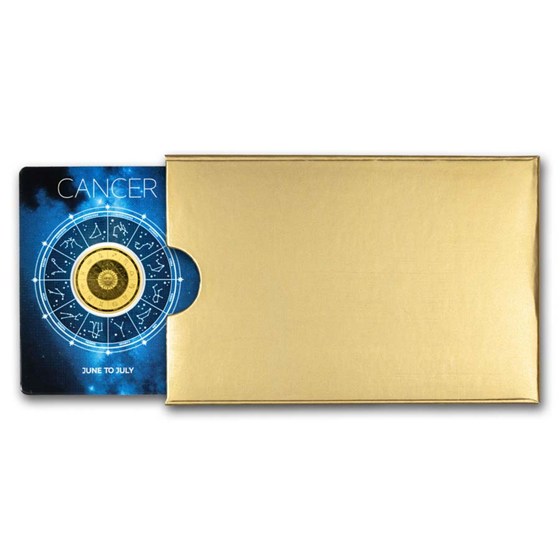 1/1000 oz Gold Round - Zodiacs - Cancer (In Assay)