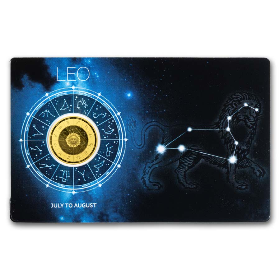1/1000 oz Gold Bar - Zodiacs - Leo (In Assay)