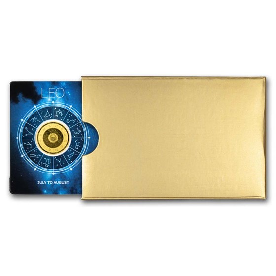 1/1000 oz Gold Bar - Zodiacs - Leo (In Assay)
