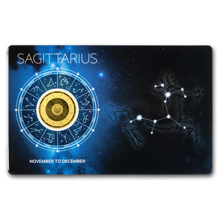 1/1000 oz Gold Round - Zodiacs - Sagittarius (In Assay)