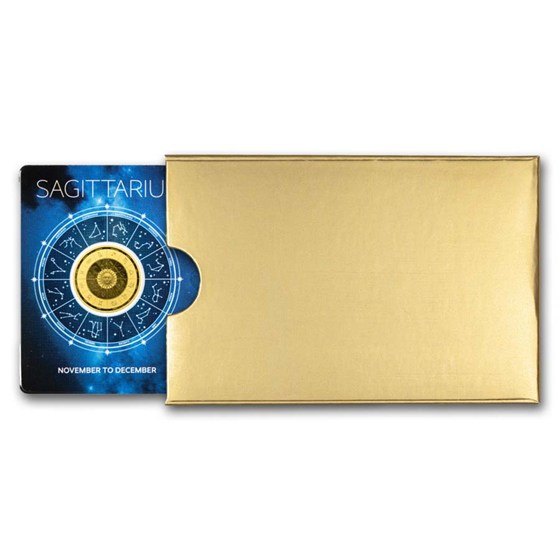 1/1000 oz Gold Round - Zodiacs - Sagittarius (In Assay)