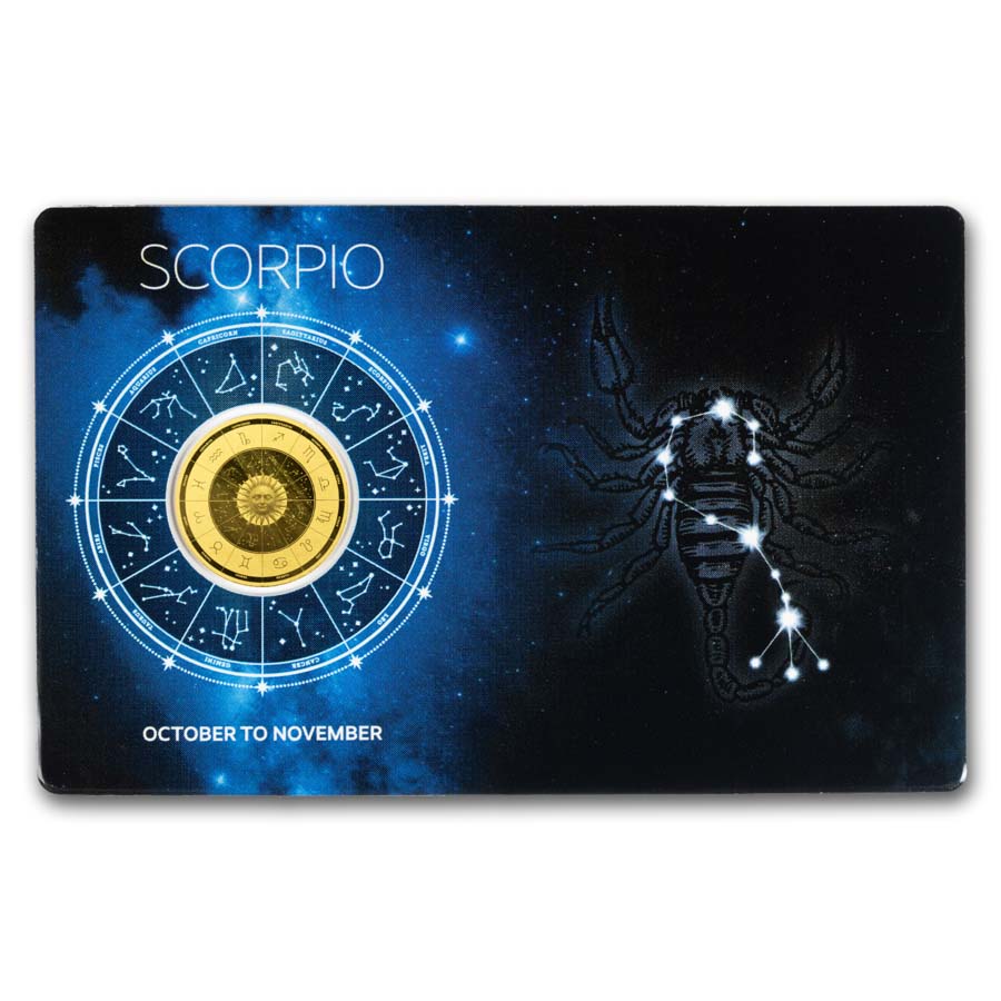 1/1000 oz Gold Round - Zodiacs - Scorpio (In Assay)