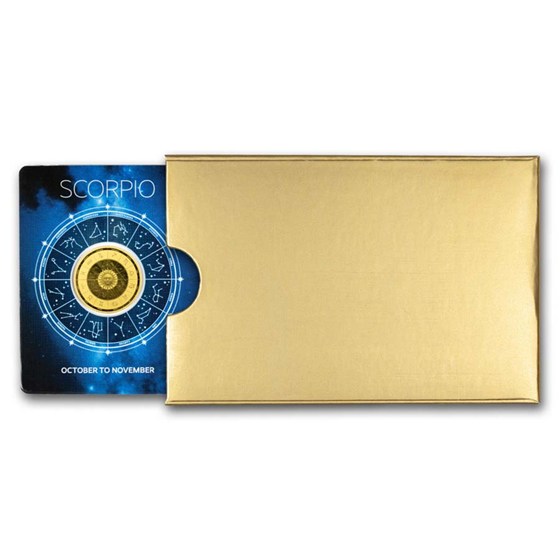 1/1000 oz Gold Round - Zodiacs - Scorpio (In Assay)