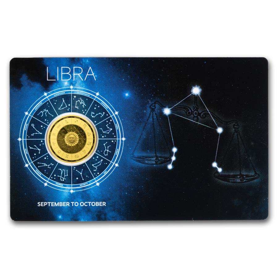 1/1000 oz Gold Round - Zodiacs - Libra (In Assay)