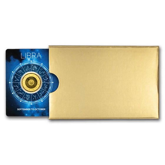 1/1000 oz Gold Round - Zodiacs - Libra (In Assay)