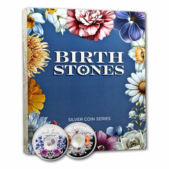 2026 Fiji 1 oz Silver Birthstones Series July & August 2-Coin Set 2026 Fiji 1 oz Silver Birthstones Series July & August 2-Coin Set
