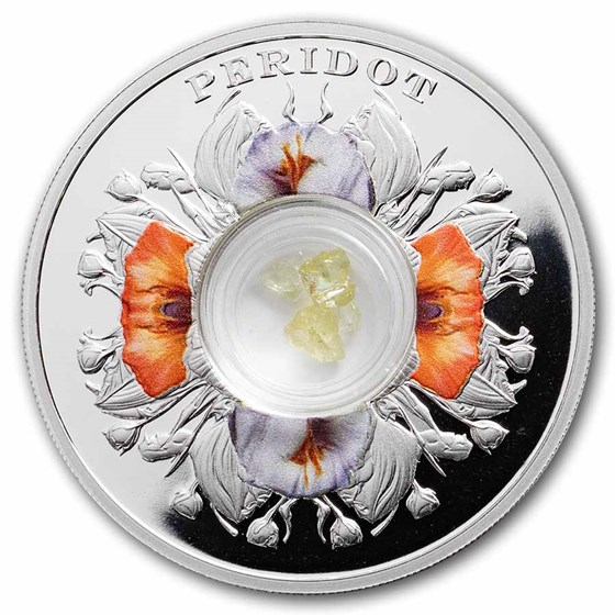 2026 Fiji 1 oz Silver Birthstones Series July & August 2-Coin Set