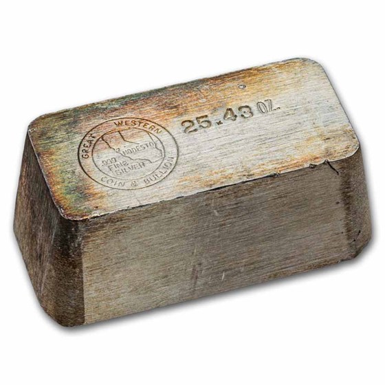 25.43 oz Silver Bar - Great Western Coin &amp; Bullion