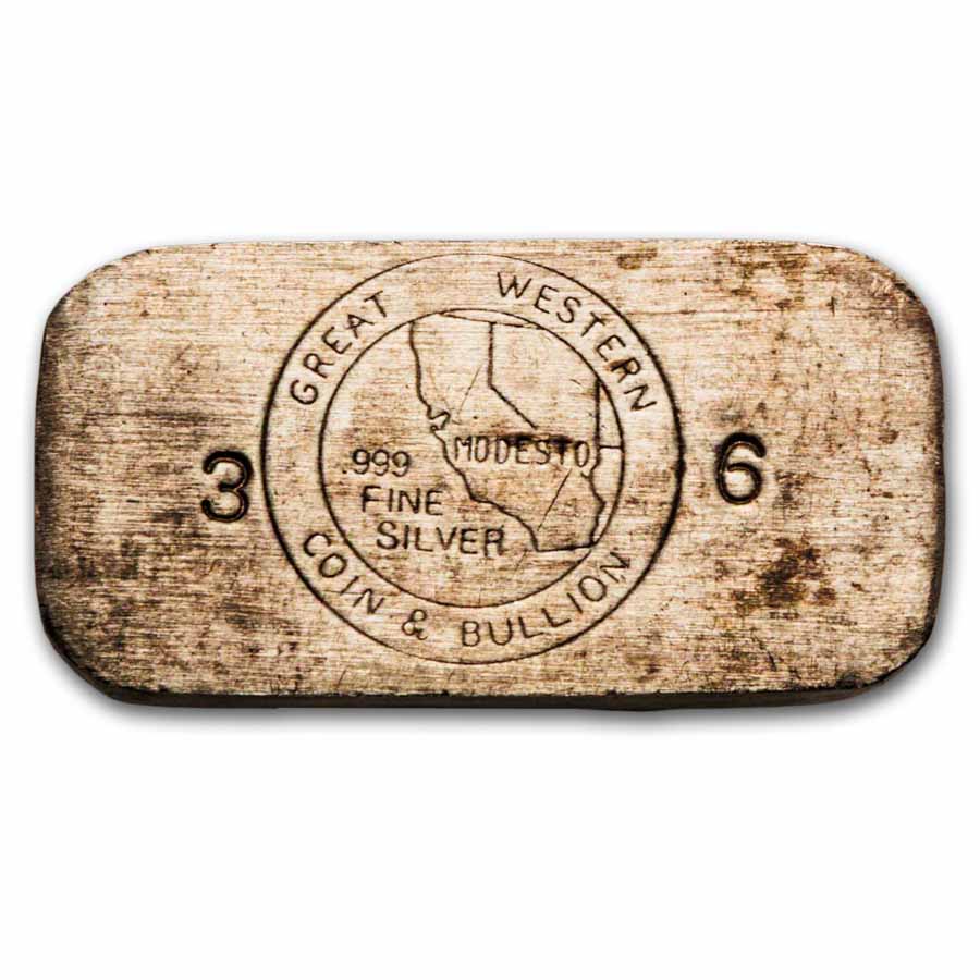 4.67 oz Silver Bar - Great Western Coin &amp; Bullion