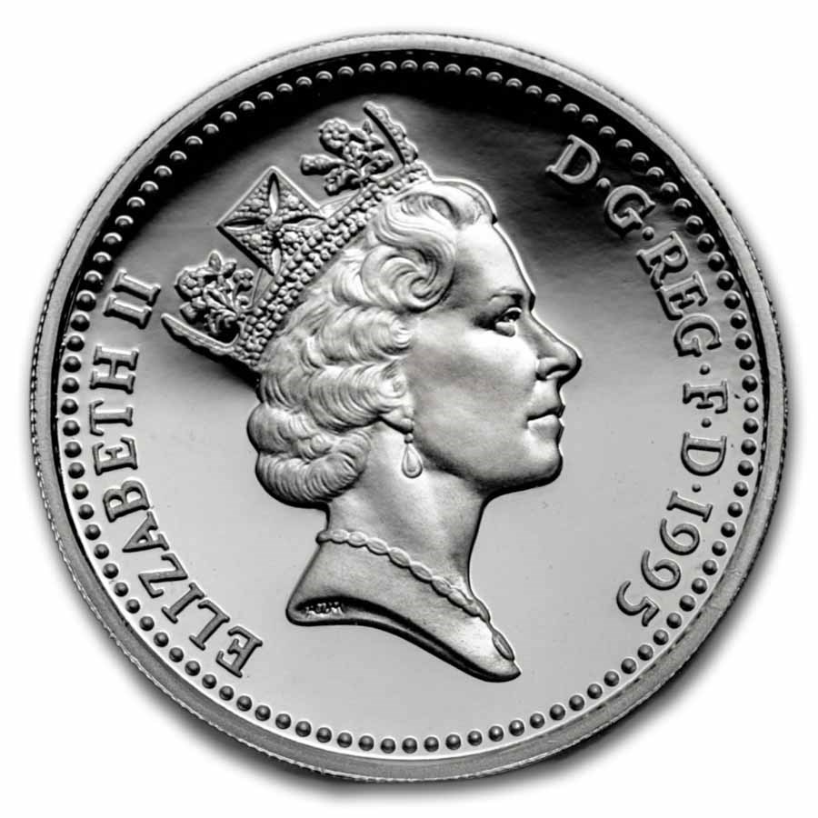 1983-2002 United Kingdom Silver £1 Proof (w/Box & COA)