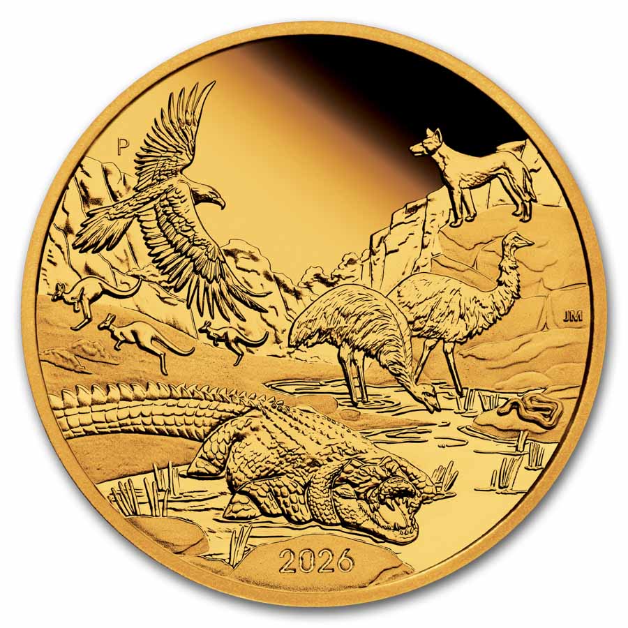 2026 AUS 1 oz Gold Wonders of Australia The Outback PF (Box, COA)