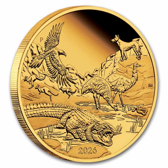 2026 AUS 1 oz Gold Wonders of Australia The Outback PF (Box, COA)