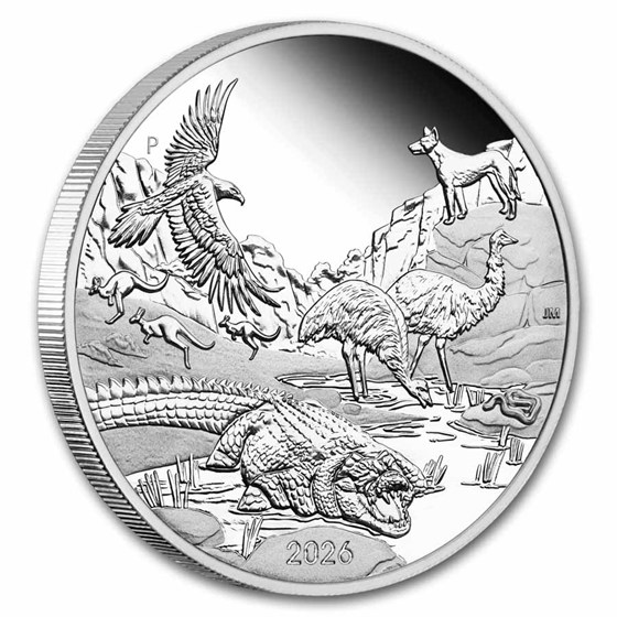 2026 AUS 1 oz Silver Wonders of Australia Outback PF (Box, COA)