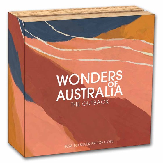 2026 AUS 1 oz Silver Wonders of Australia Outback PF (Box, COA)