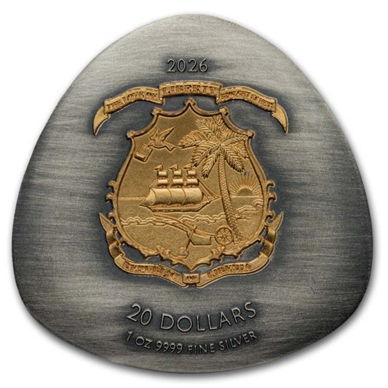 2026 Liberia 1 oz Silver Möbius Strip Ants Shaped Coin