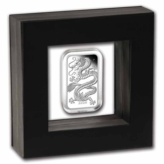2026 Australia 1 oz Silver Rectangular Dragon Proof