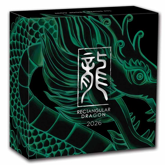 2026 Australia 1 oz Silver Rectangular Dragon Proof