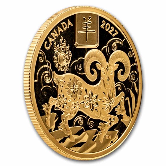 2027 Canada Gold $100 Year of the Goat Proof (Box/COA)