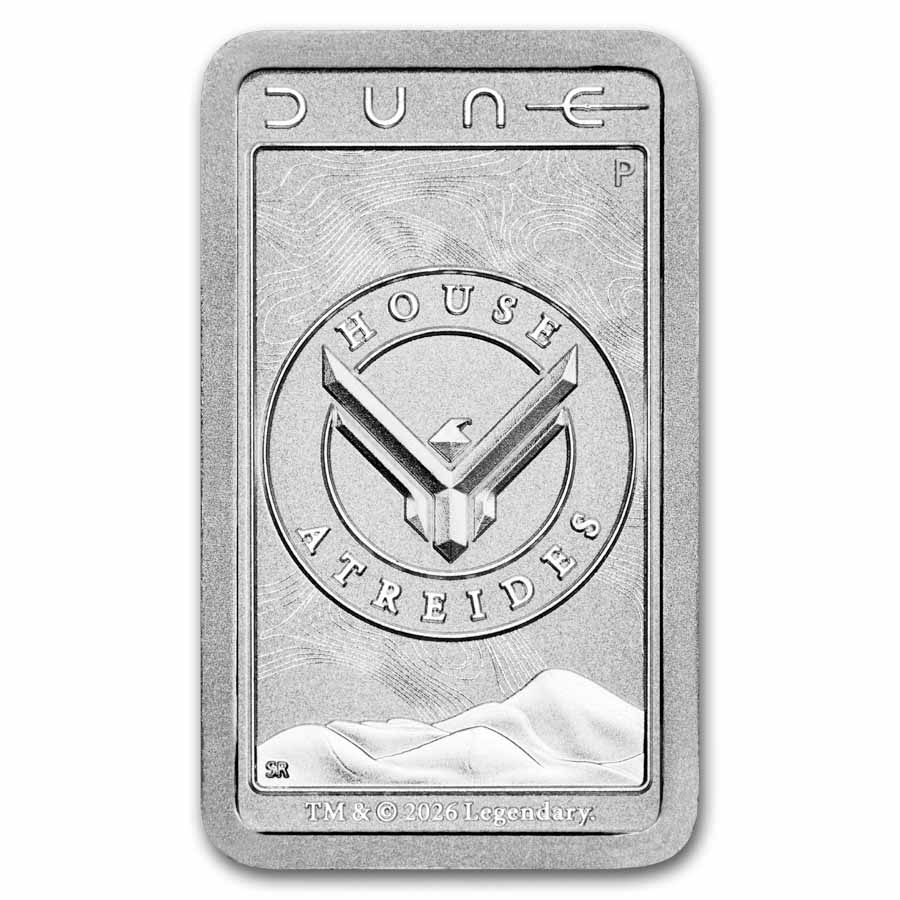10 gram Silver Dune House Atreides Bar in Assay