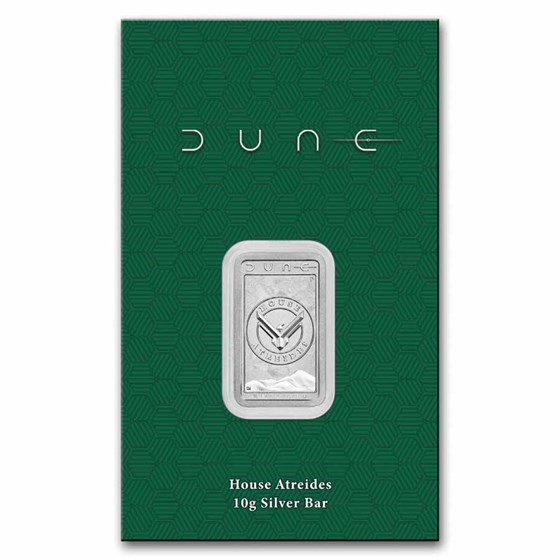 10 gram Silver Dune House Atreides Bar in Assay
