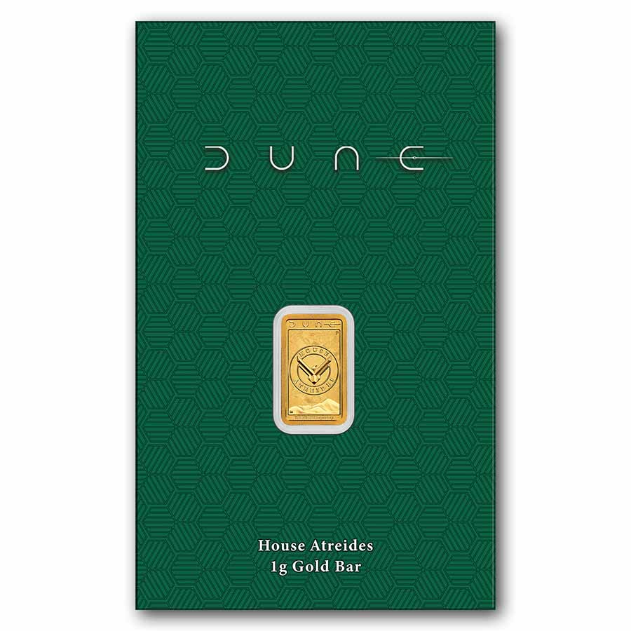 1 gram Gold Dune House of Atreides Bar (In Assay) 1 gram Gold Dune House of Atreides Bar (In Assay)