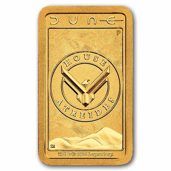 1 gram Gold Dune House of Atreides Bar (In Assay)