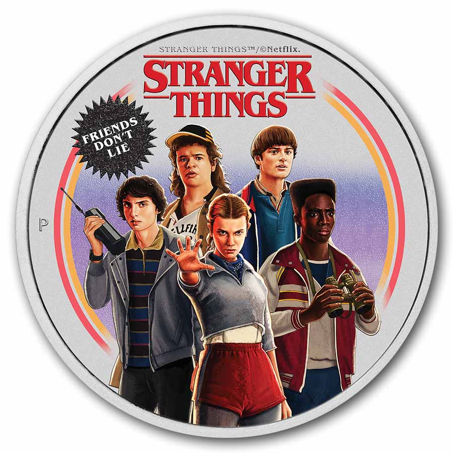 2026 TUV 1 oz Silver Colorized Stranger Things Friends Don't Lie