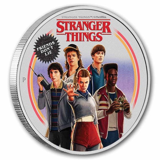 2026 TUV 1 oz Silver Colorized Stranger Things Friends Don't Lie
