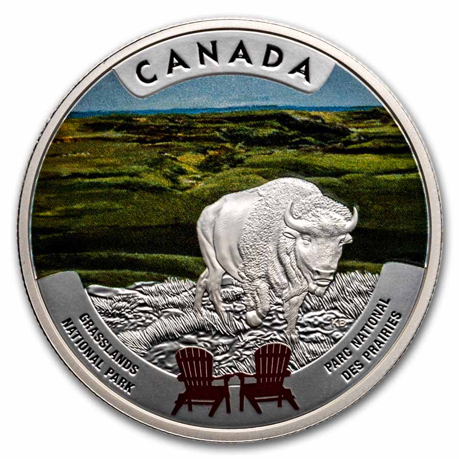 2026 RCM 1 oz Ag $20 Canada's Parks Grasslands National Parks