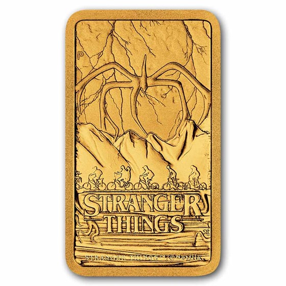 1 gram Gold Stranger Things Bar-The Perth Mint (In Assay)
