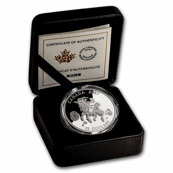 2027 Canada 1 oz Proof Silver $15 Lunar Year of the Goat