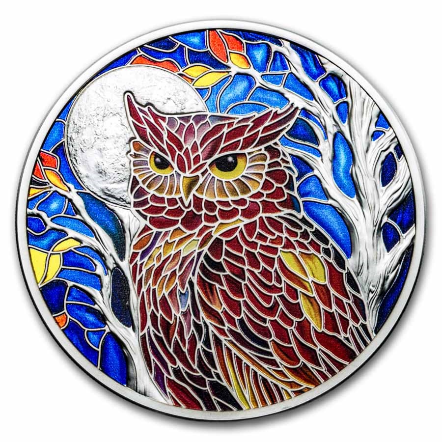 2026 Niue 2 oz Silver Proof Majestic Owl - (Damaged Box)