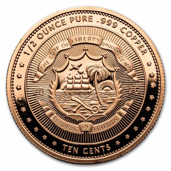 2026 Liberia 4-Coin Copper Vintage Libertad Fractional Set