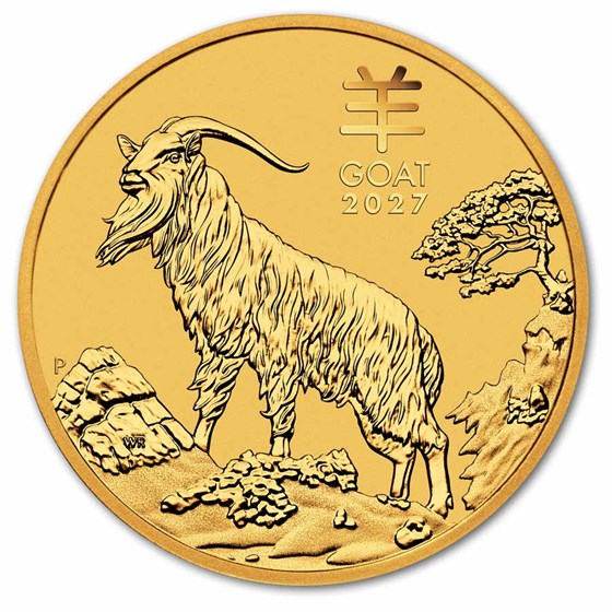 2027 AUS 1 oz Gold Lunar Year of the Goat (MD® Premier+PCGS)