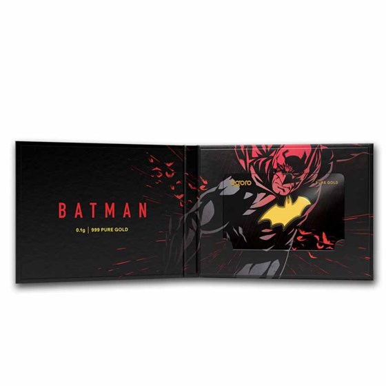 2026 Niue 1/10 gram Gold $1 Shaped Batman Logo
